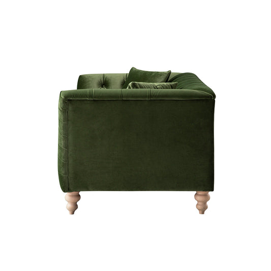 Chesterfield 2-Seater Sofa in Fern Green Velvet