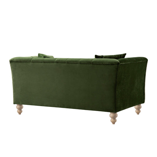 Chesterfield 2-Seater Sofa in Fern Green Velvet