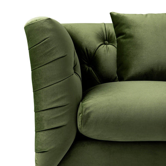 Chesterfield 2-Seater Sofa in Fern Green Velvet