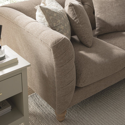Chesterfield 2-Seater Sofa in Taupe Chenille