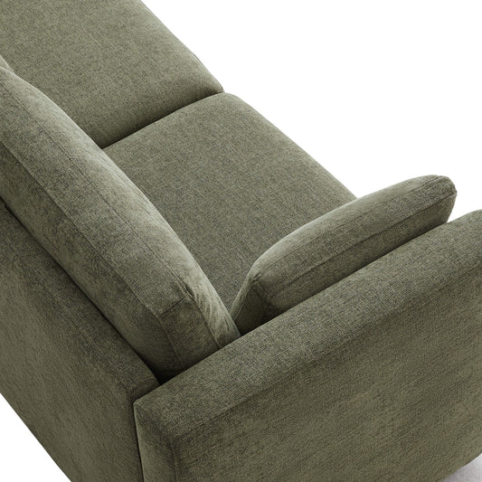 Modular Sofa Chaise in Grey with Storage Ottomans