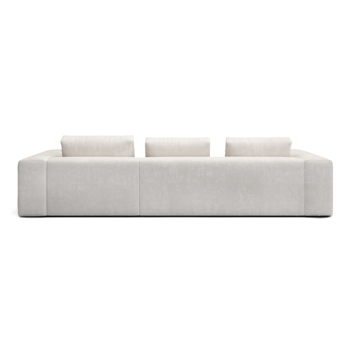 Sectional Sofa in Ivory Fabric with Modern Design