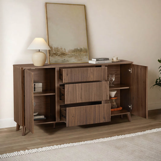 Clara Contemporary Wood Sideboard with 62-Inch Length