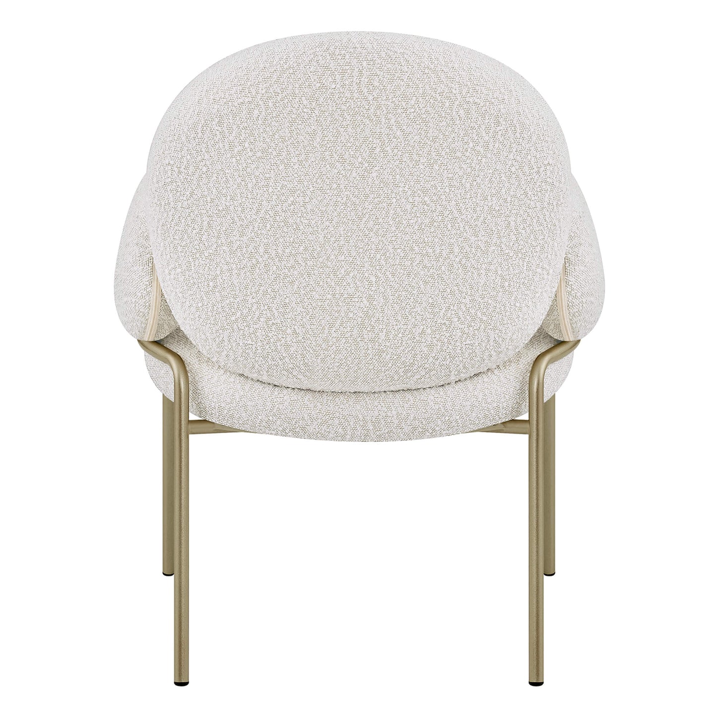 Cloud-Shaped Boucle Dining Chair with Soft Curved Back