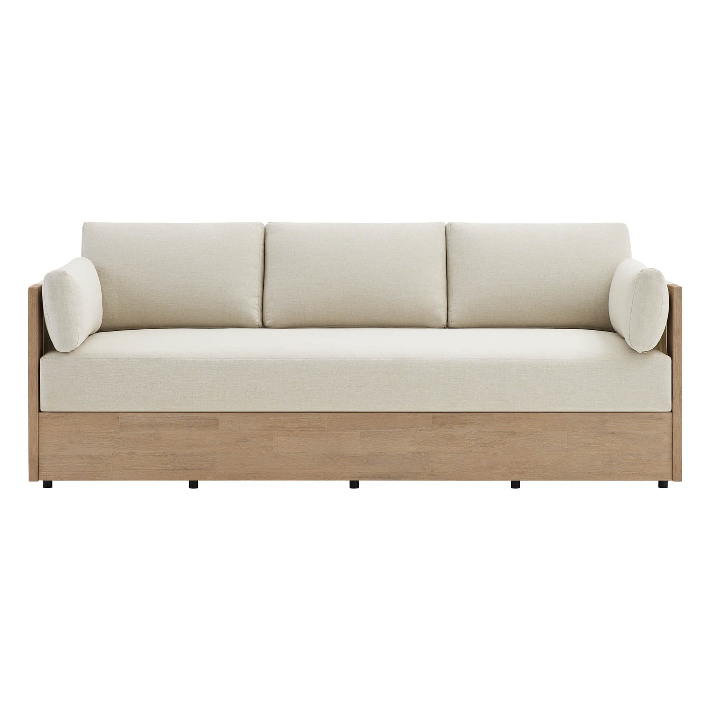 Clover 3-Seater Sofa in Acacia Wood with Rope Detailing