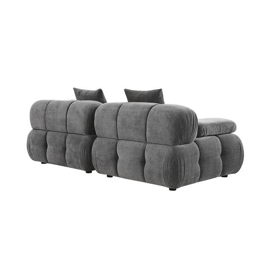 2-Piece Sofa in Graphite with Clean Lines