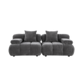 2-Piece Sofa in Graphite with Clean Lines