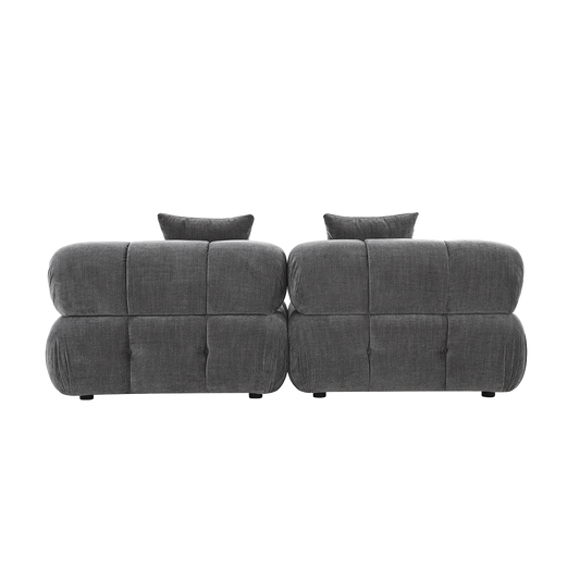 2-Piece Sofa in Graphite with Clean Lines