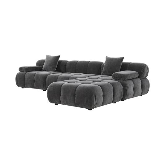 Sectional Sofa in Graphite with Modular Design