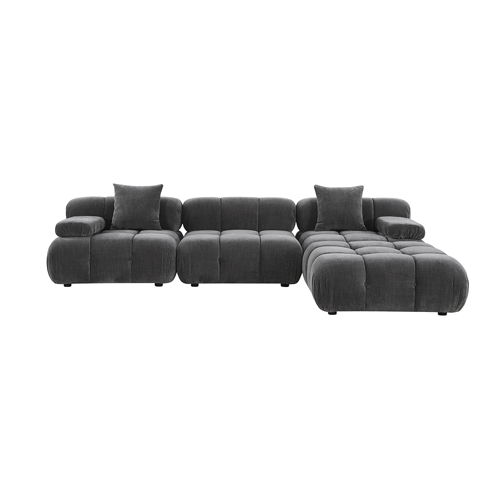 Sectional Sofa in Graphite with Modular Design