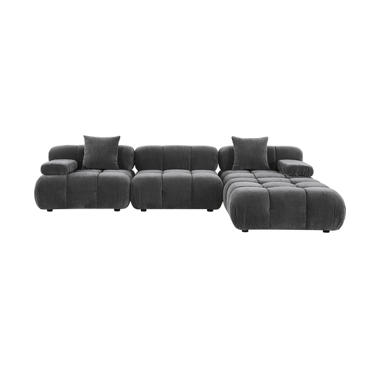 Sectional Sofa in Graphite with Modular Design