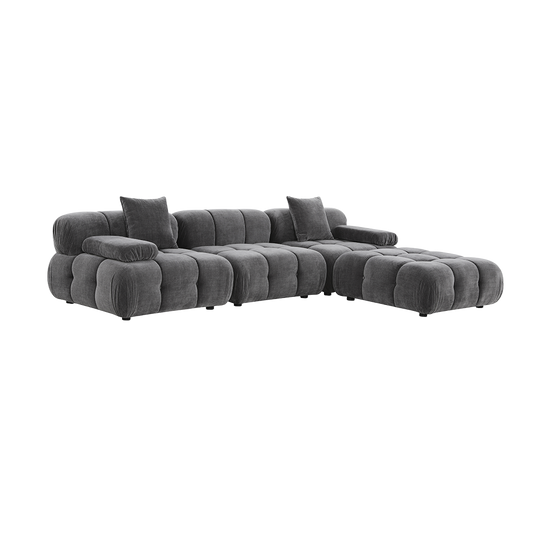 Sectional Sofa in Graphite with Modular Design