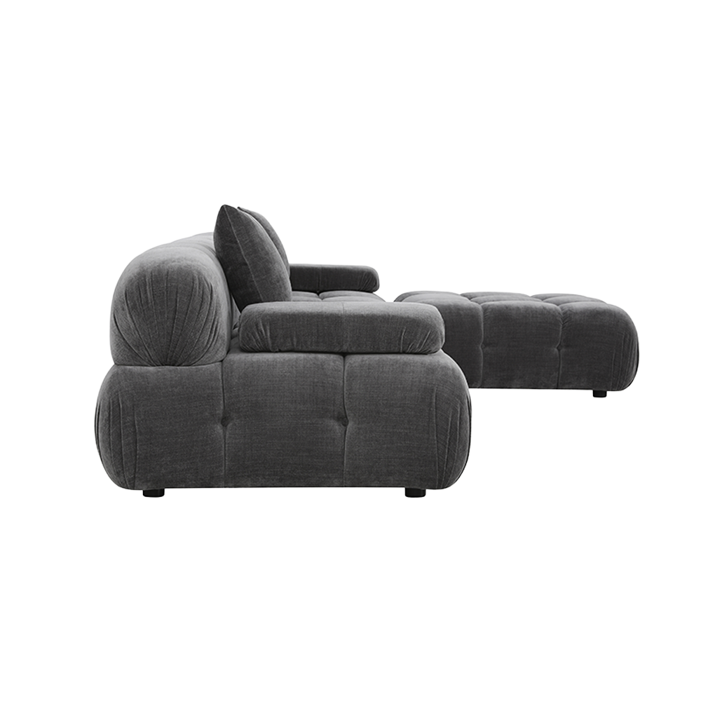 Sectional Sofa in Graphite with Modular Design