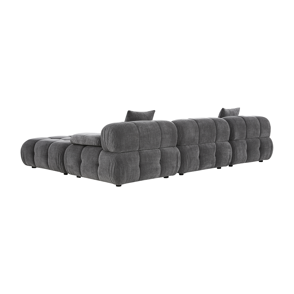 Sectional Sofa in Graphite with Modular Design