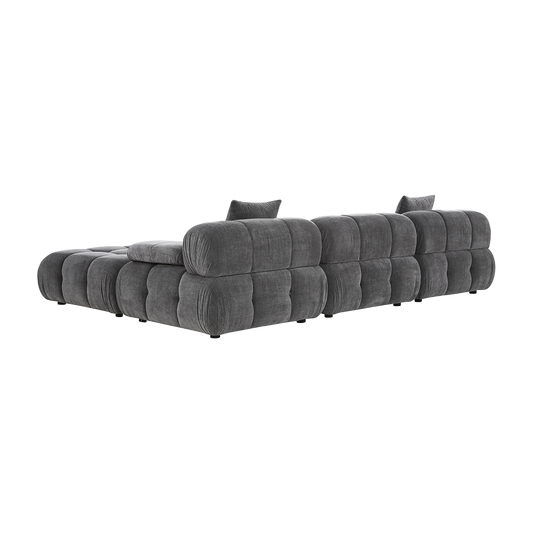 Sectional Sofa in Graphite with Modular Design