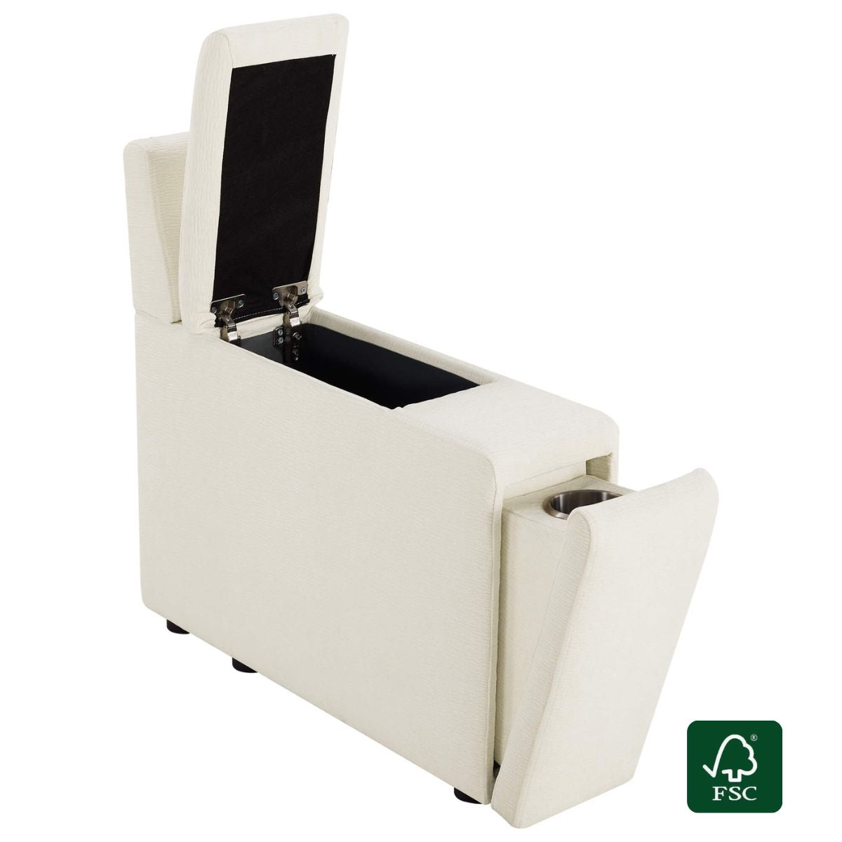 Console Table in Cozy Chenille with Modern Design