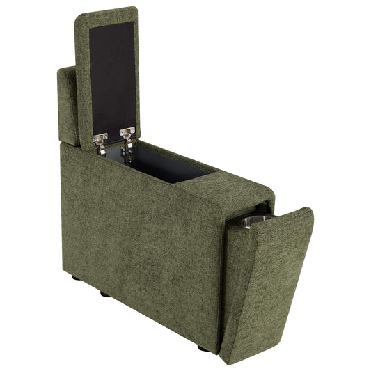 Console Table in Cozy Chenille with Modern Design