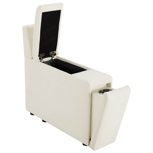 Console Table in Cozy Chenille with Modern Design