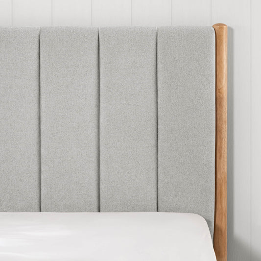Contemporary Upholstered Platform Bed in Serene Full Size