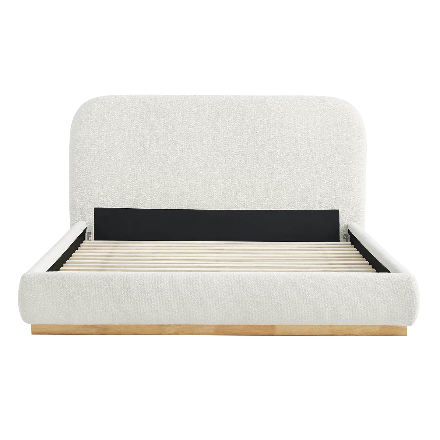 Contemporary Upholstered Platform Bed with Sleek Design