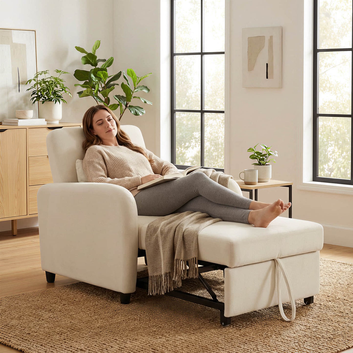 Convertible Sleeper Chair with Modern Design