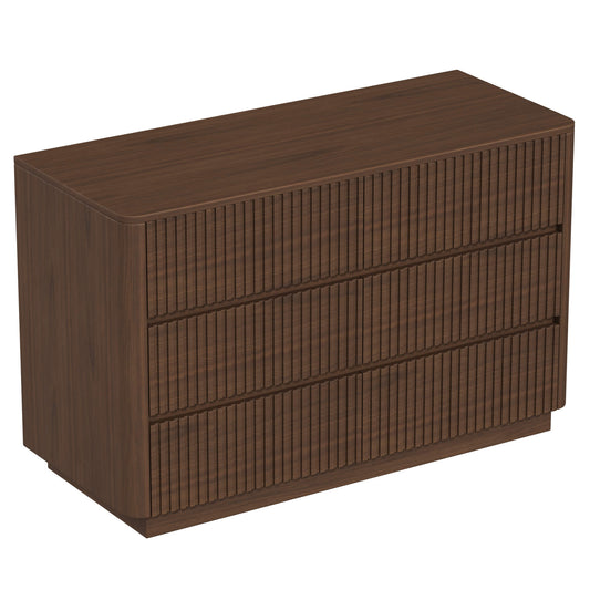 Coral 46" Fluted Double Dresser with 6 Drawers