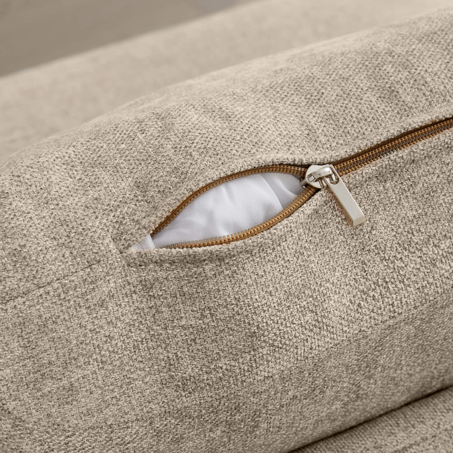 Corner Sofa in Cloud-Soft Fabric with Storage Compartment