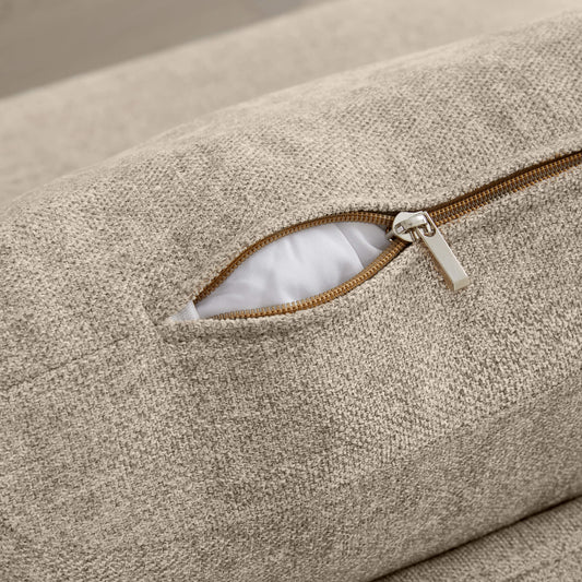 Corner Sofa in Cloud-Soft Fabric with Storage Compartment