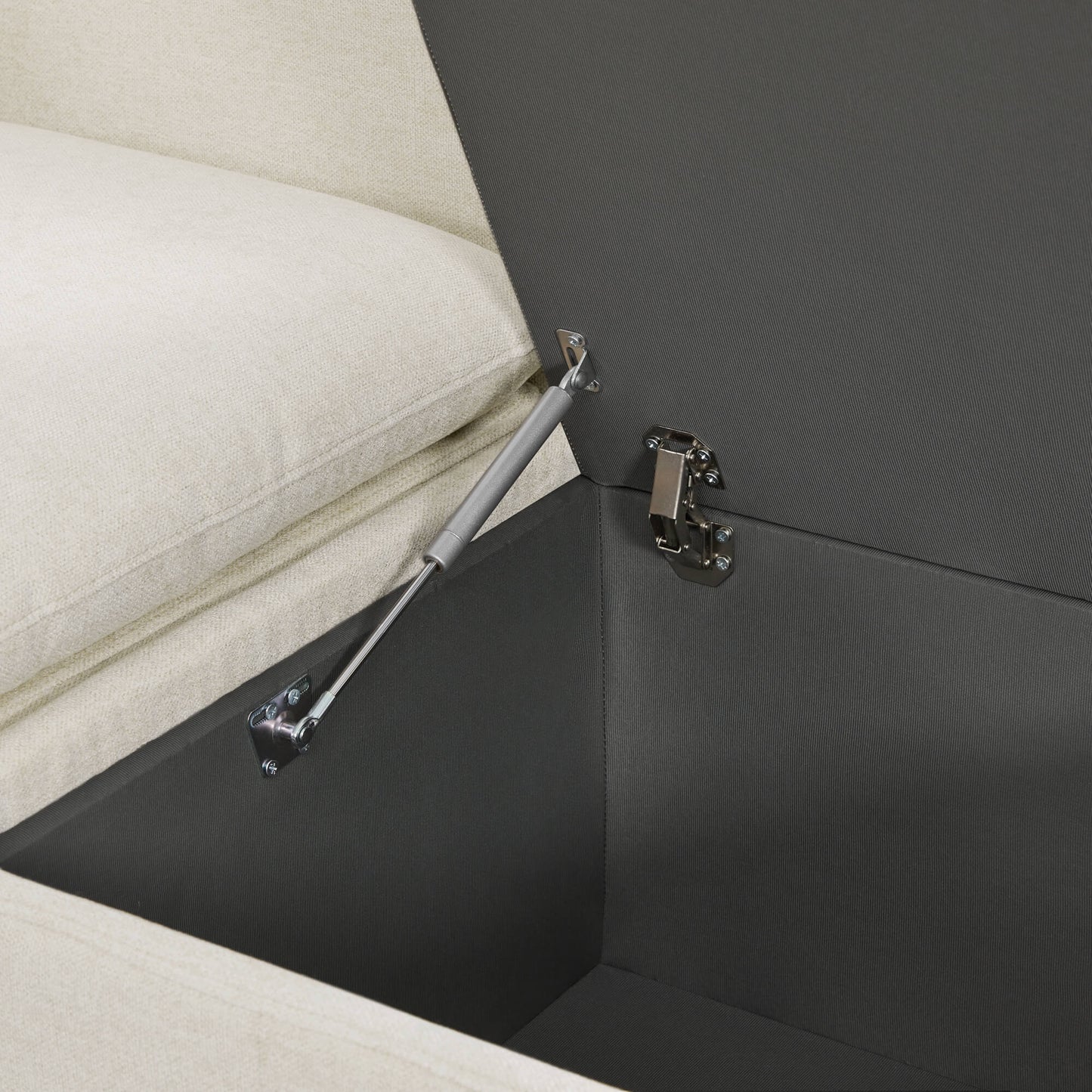 Corner Sofa in Cloud-Soft Fabric with Storage Compartment