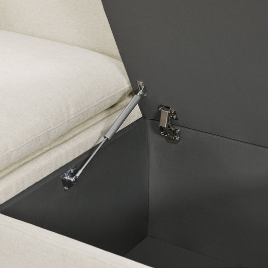 Corner Sofa in Cloud-Soft Fabric with Storage Compartment