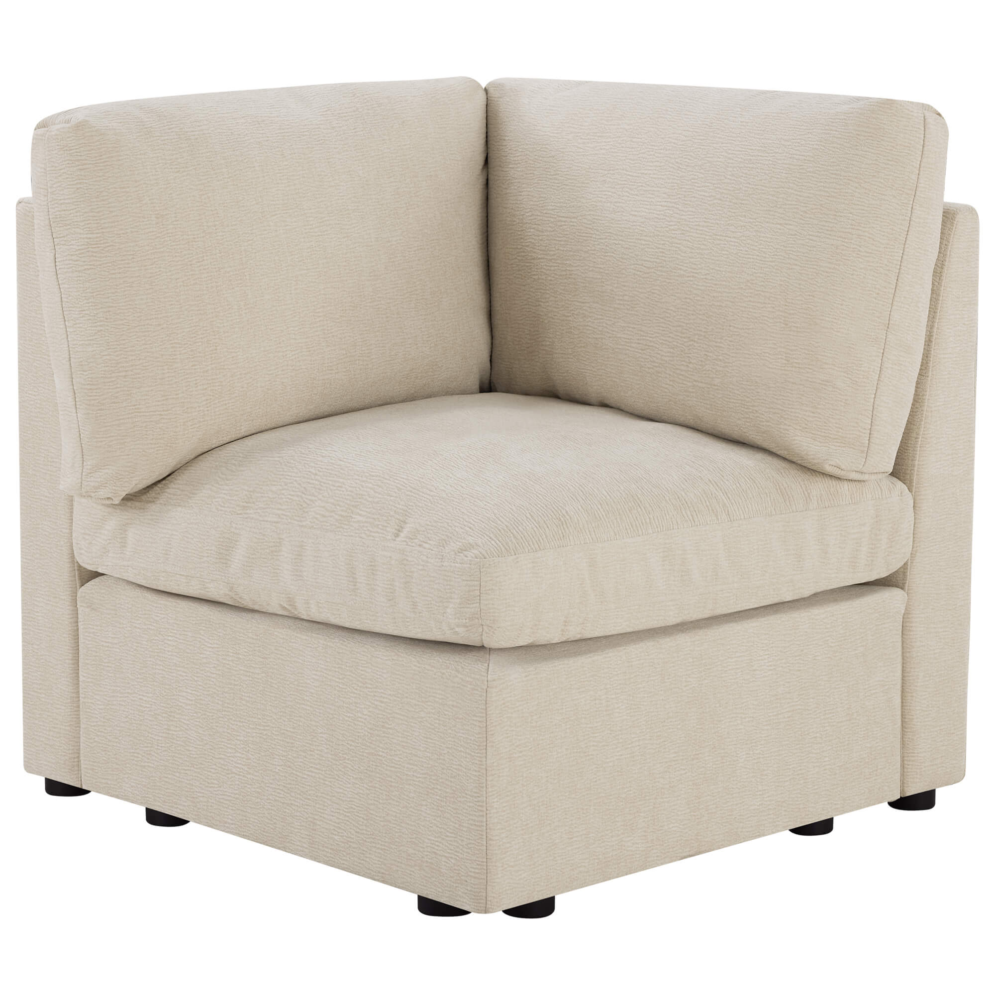 Corner Sofa in Cozy Chenille with Modern Design