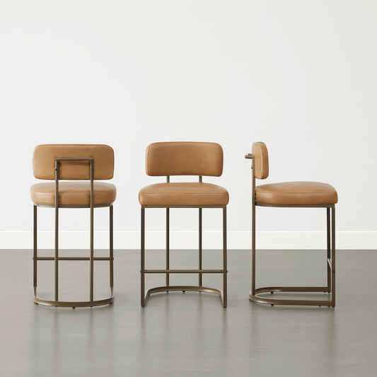 Counter Stool in Modern Upholstery with Sleek Design