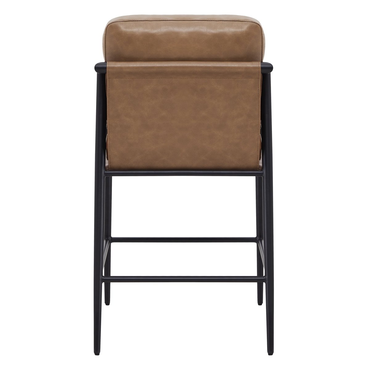 Counter Stool with Sleek Metal Legs and Upholstered Seat