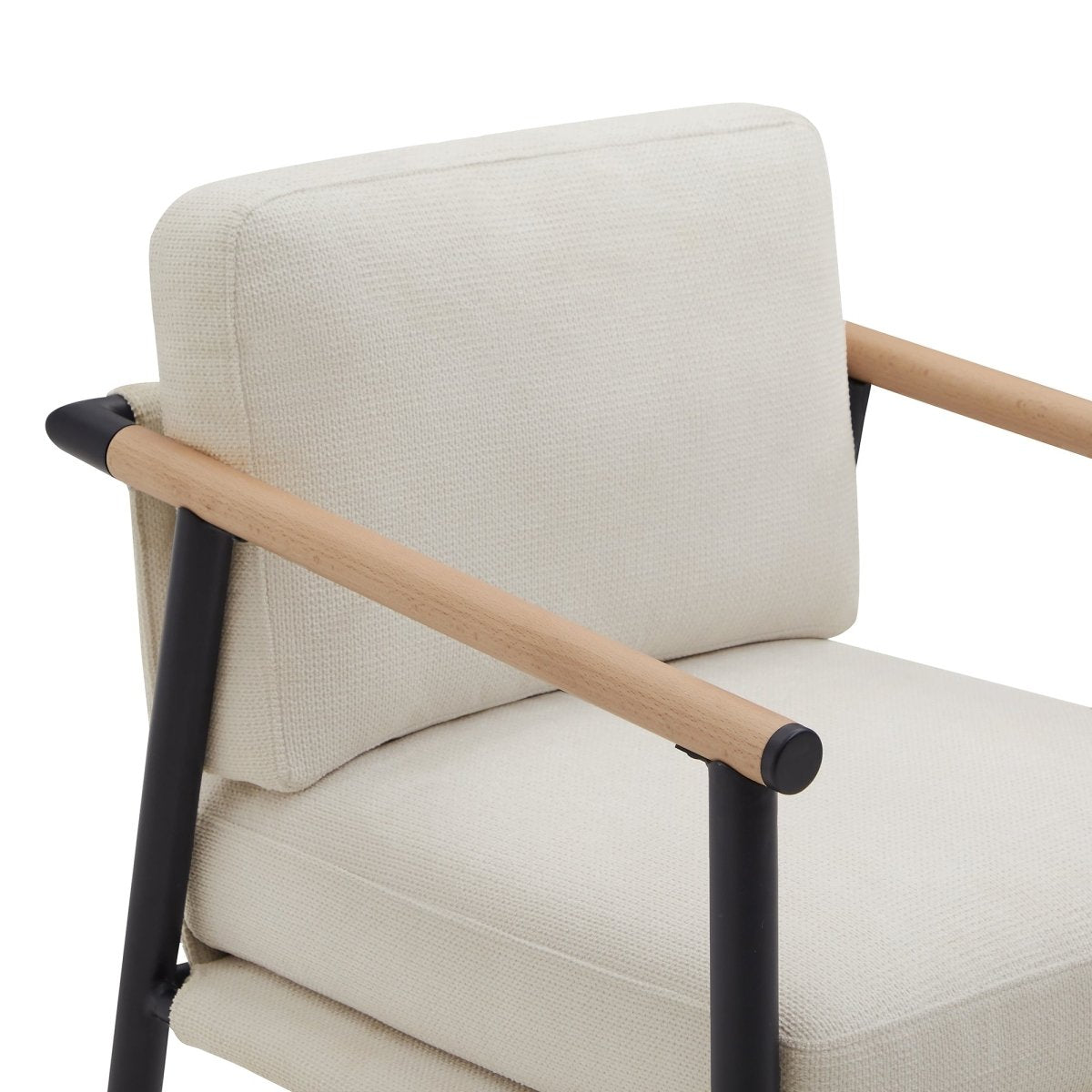 Counter Stool with Sleek Metal Legs and Upholstered Seat