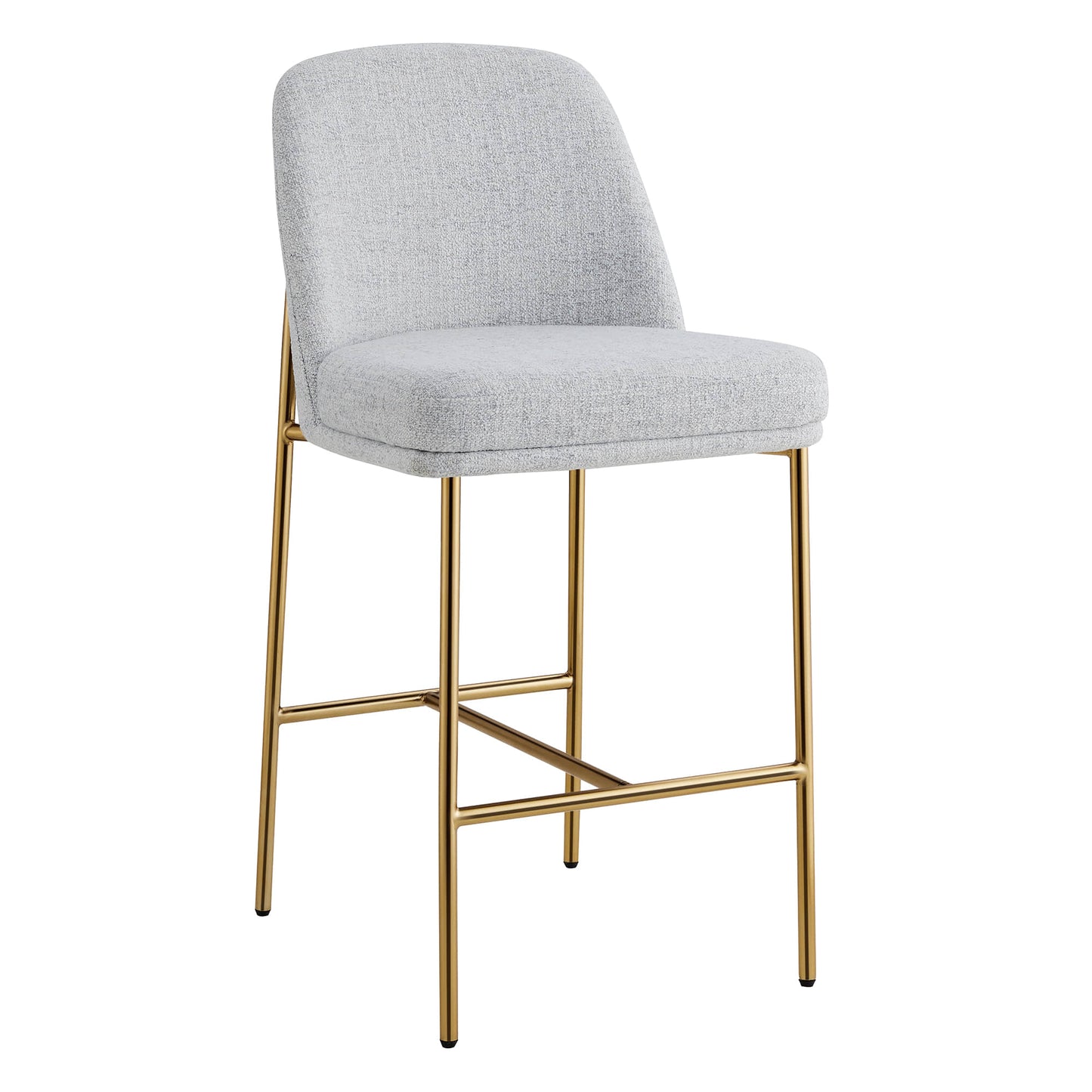 Counter Stools with Metal Base and Comfortable Backrest
