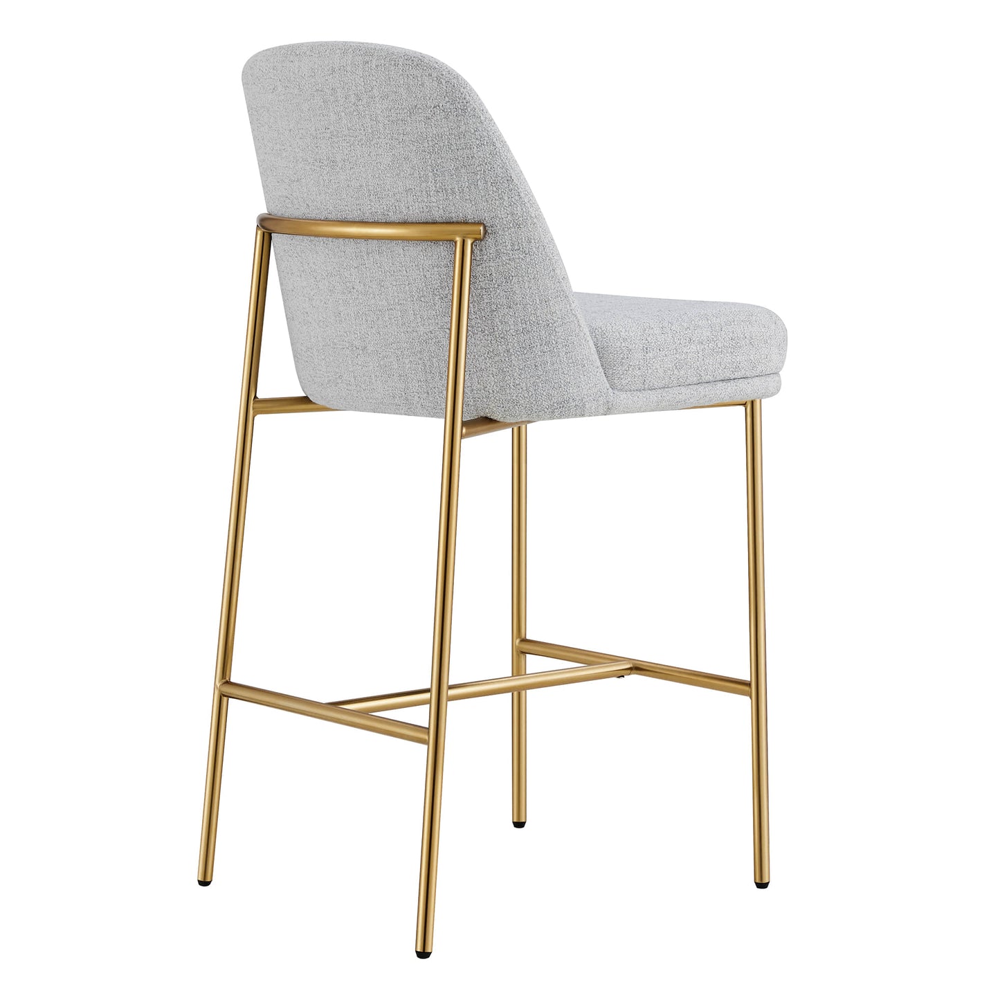 Counter Stools with Metal Base and Comfortable Backrest
