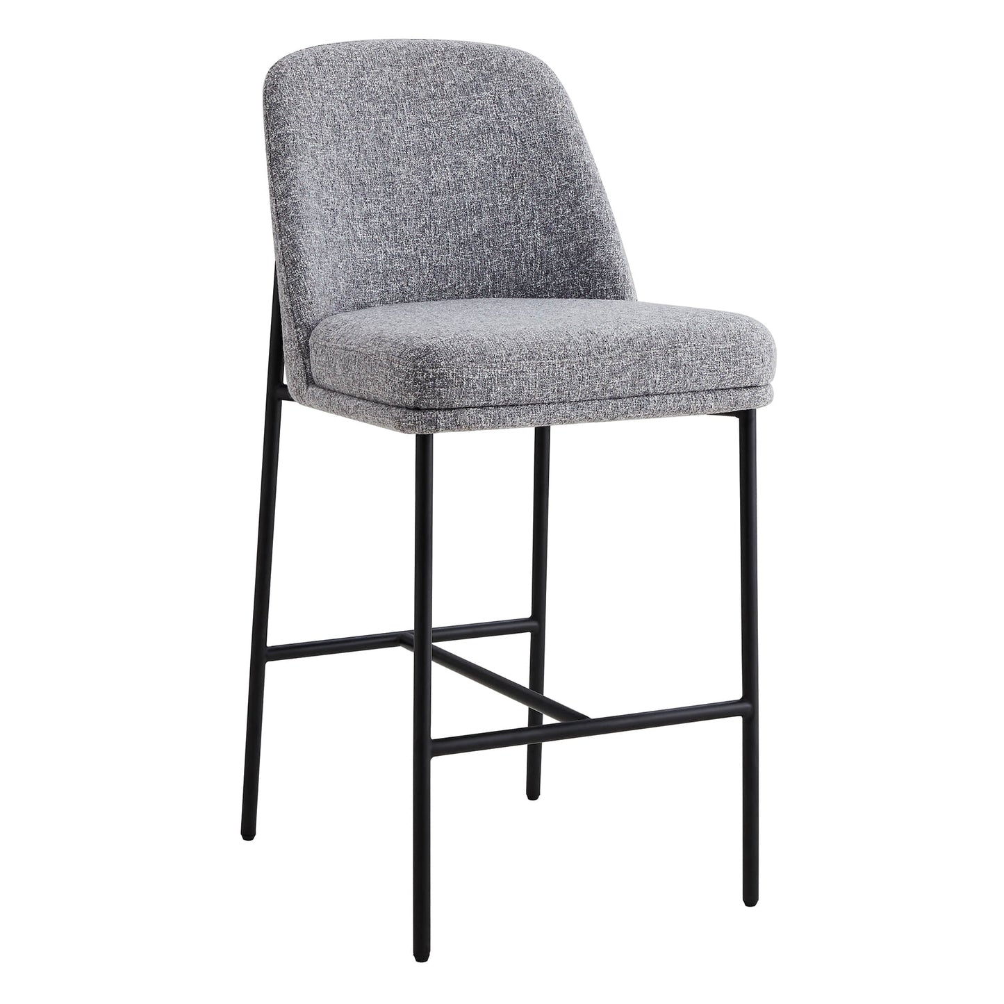 Counter Stools with Metal Base and Comfortable Backrest