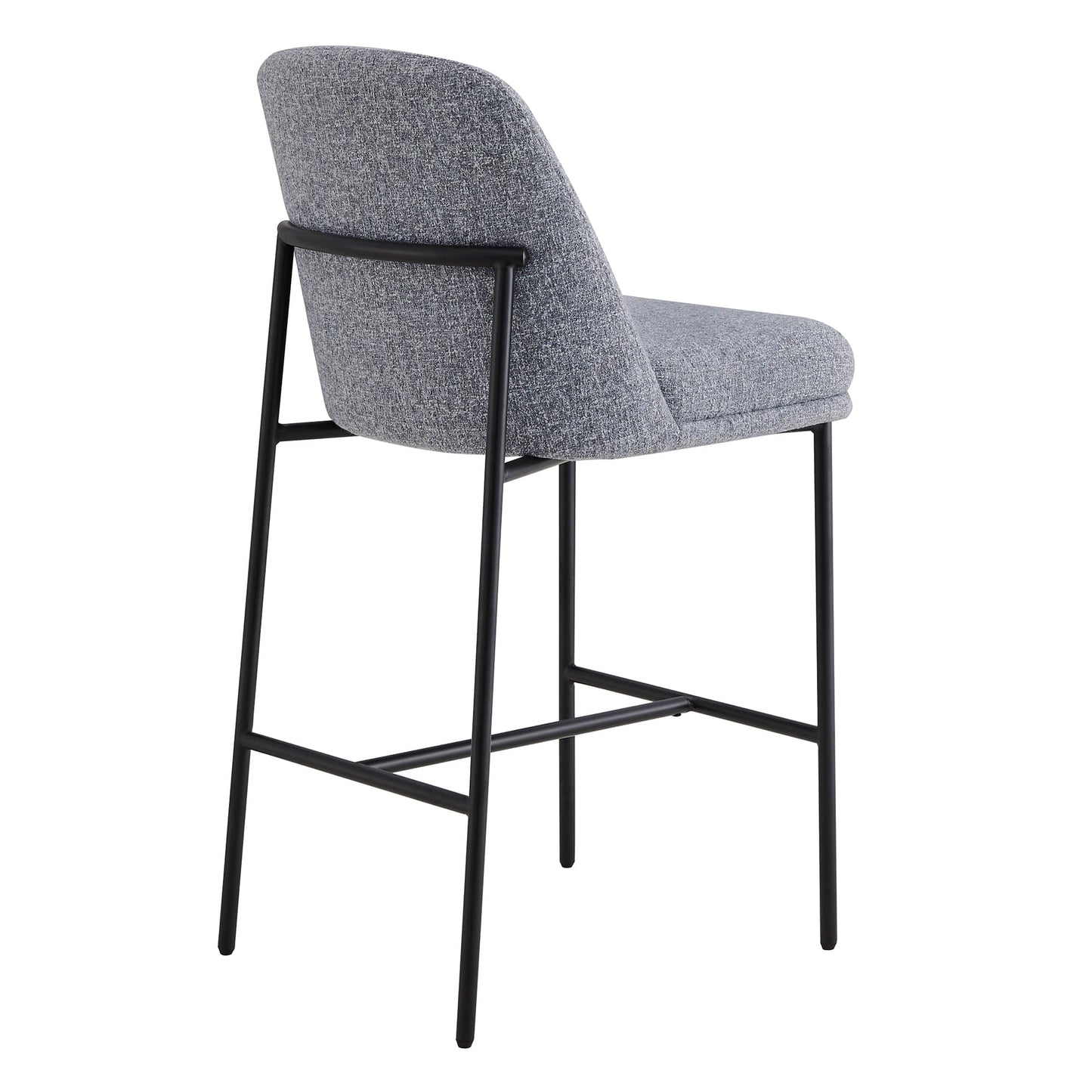 Counter Stools with Metal Base and Comfortable Backrest