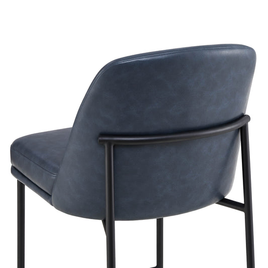 Counter Stools with Metal Base and Comfortable Backrest