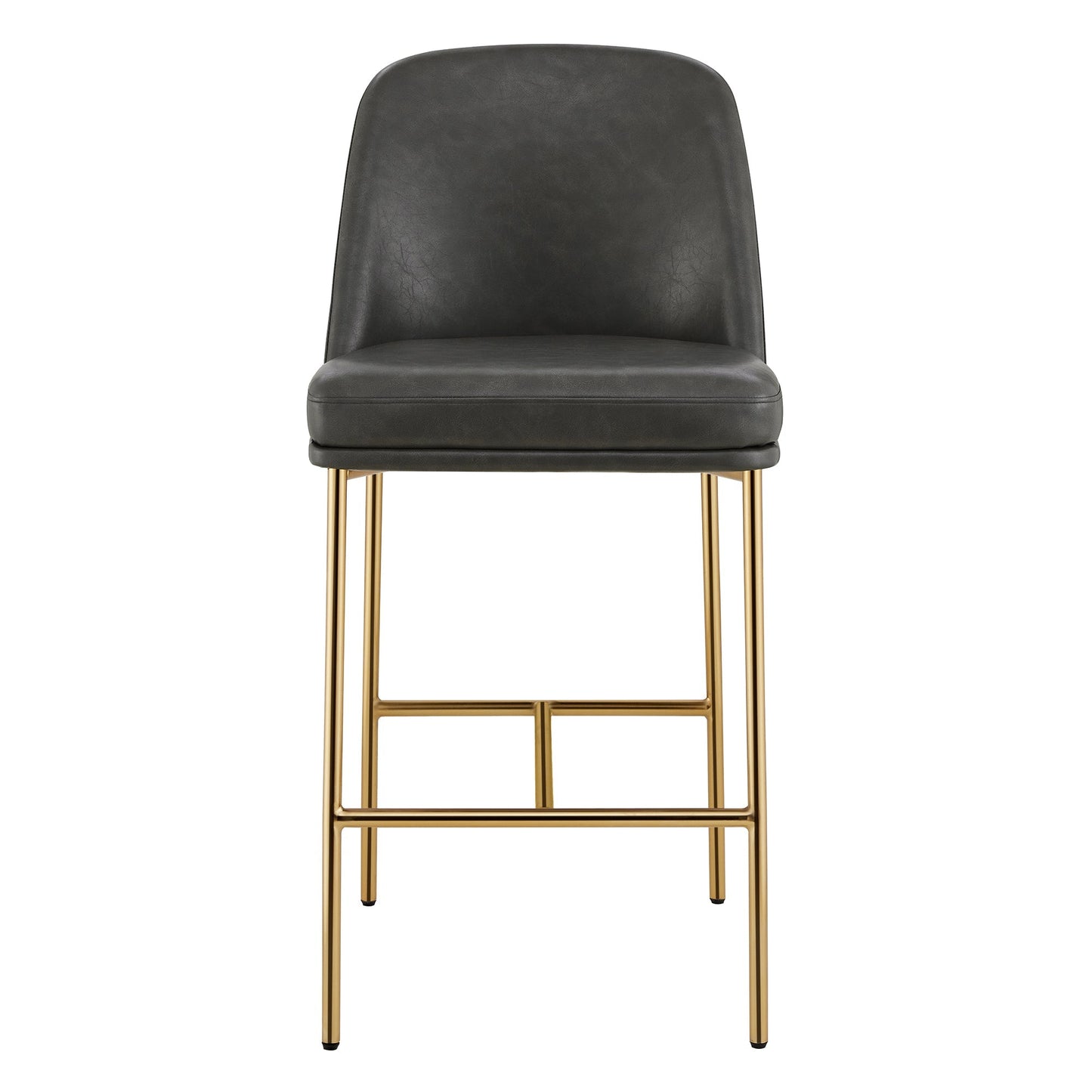Counter Stools with Metal Base and Comfortable Backrest