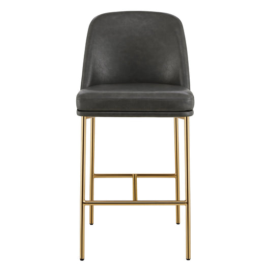 Counter Stools with Metal Base and Comfortable Backrest