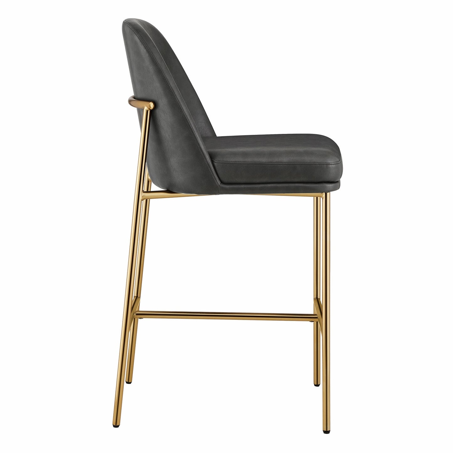 Counter Stools with Metal Base and Comfortable Backrest