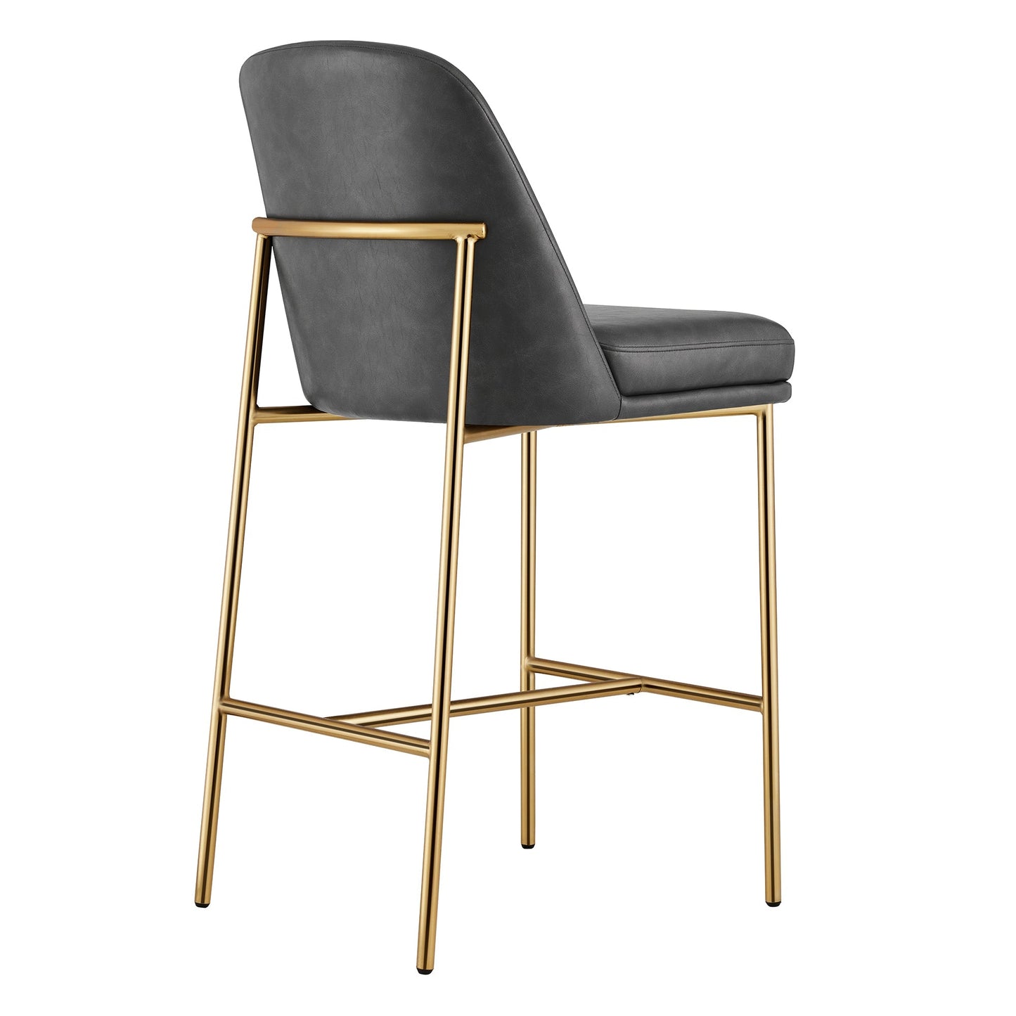 Counter Stools with Metal Base and Comfortable Backrest