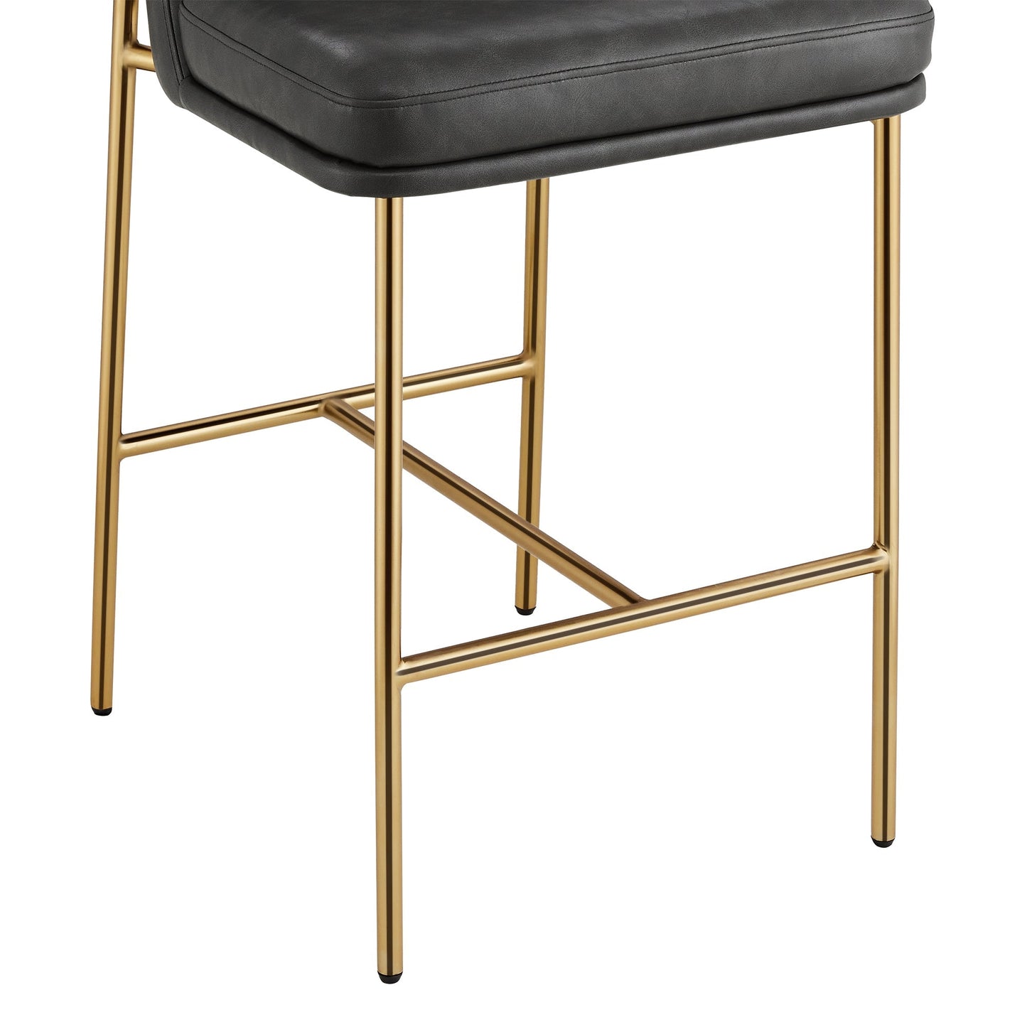 Counter Stools with Metal Base and Comfortable Backrest