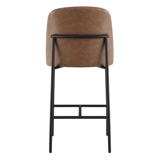 Counter Stools with Metal Base and Comfortable Backrest