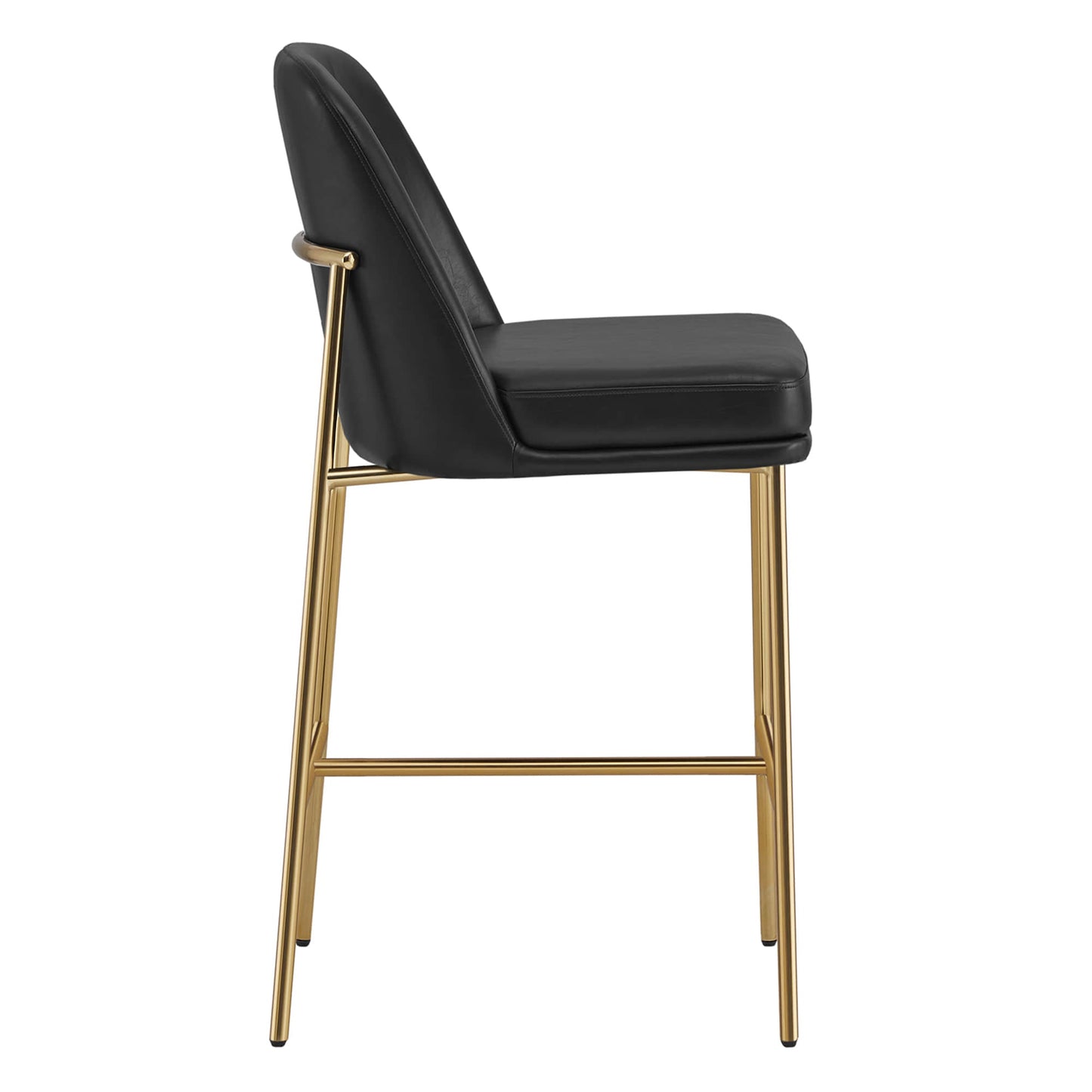 Counter Stools with Metal Base and Comfortable Backrest