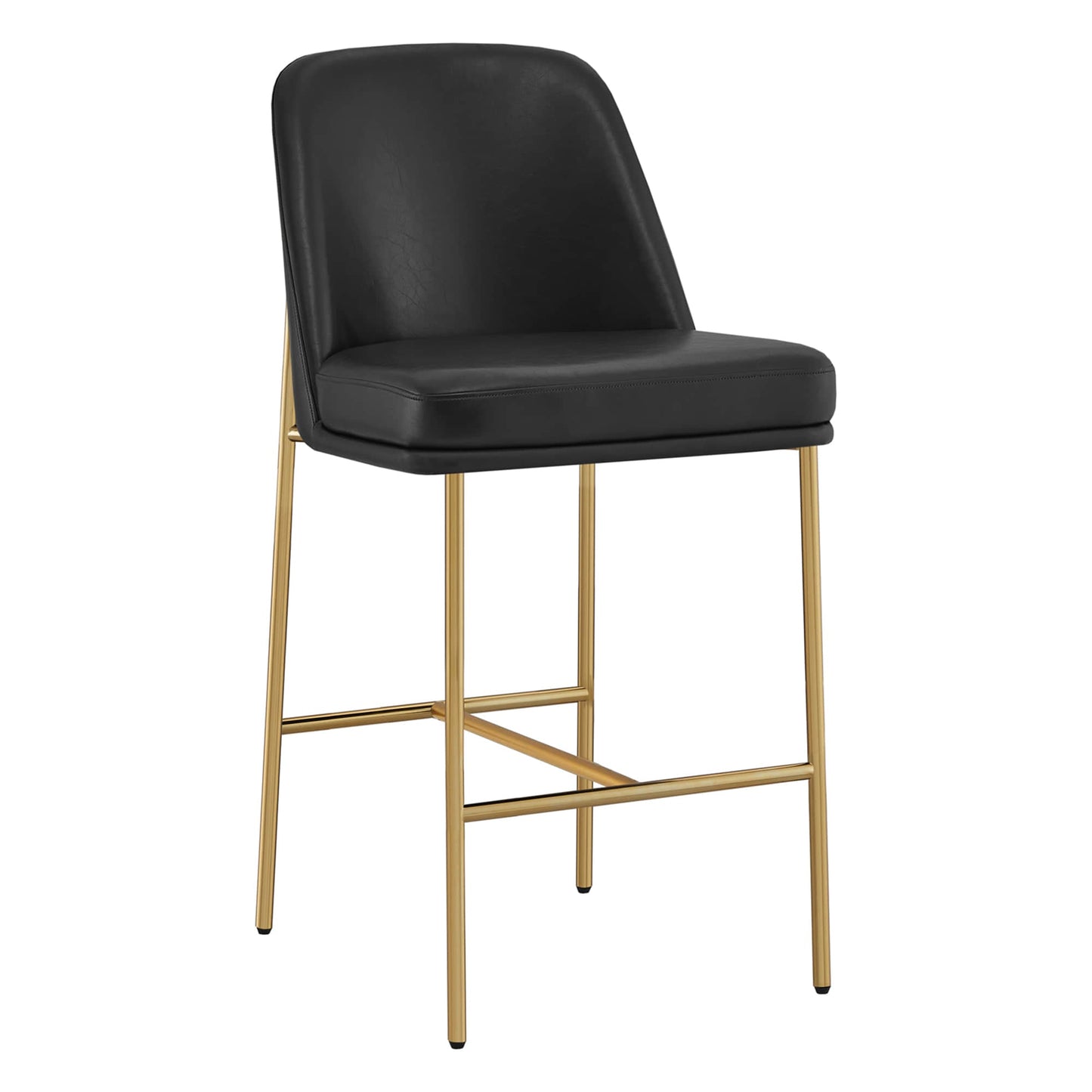 Counter Stools with Metal Base and Comfortable Backrest