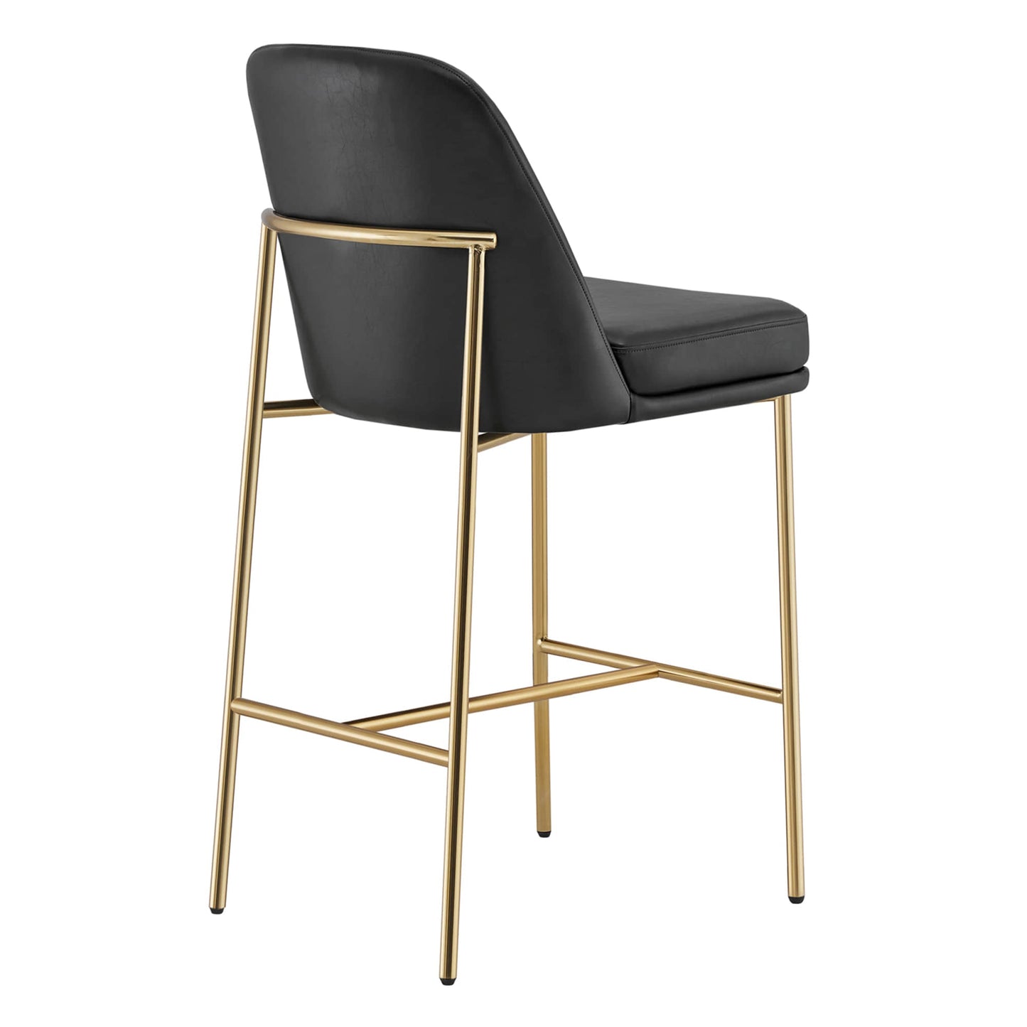 Counter Stools with Metal Base and Comfortable Backrest