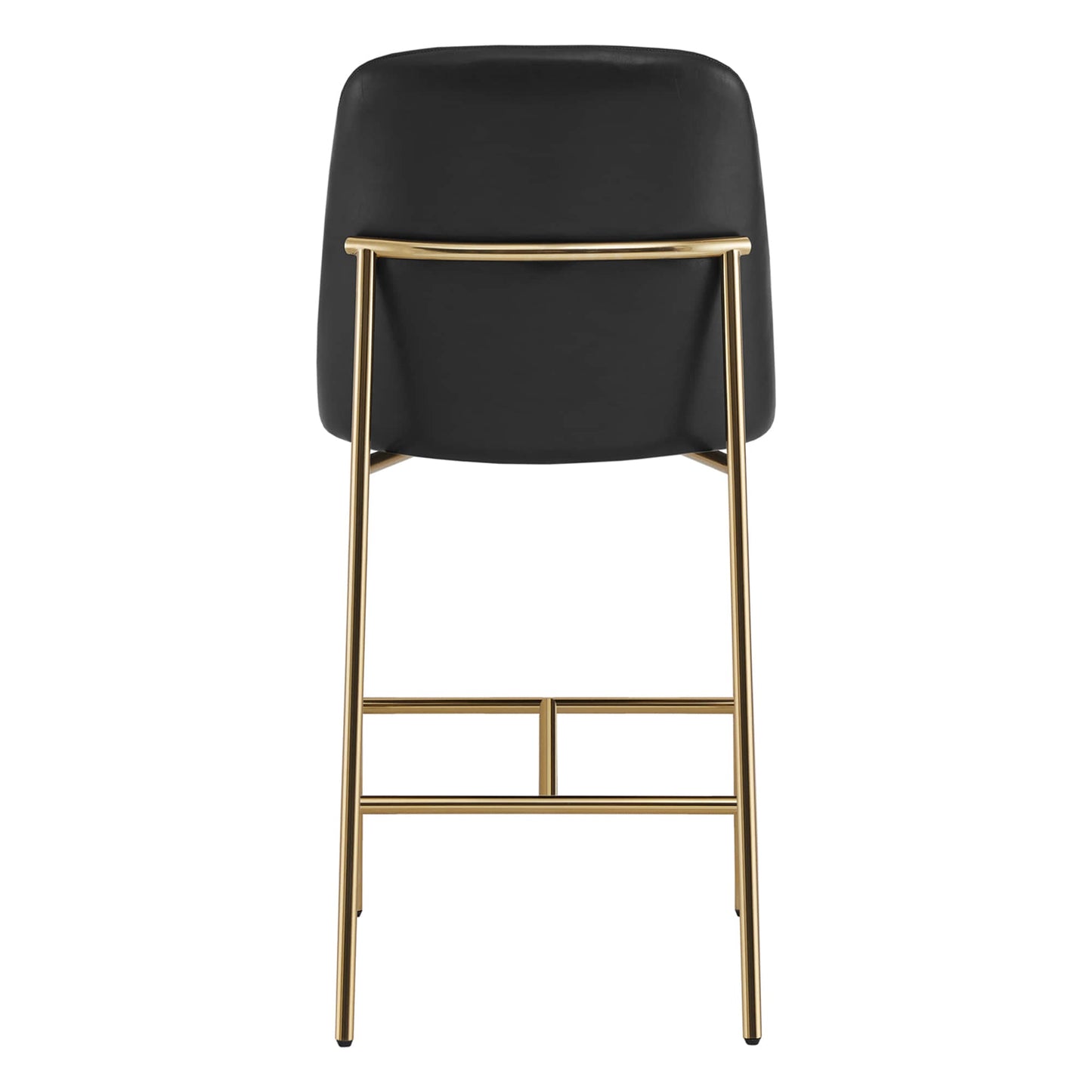 Counter Stools with Metal Base and Comfortable Backrest