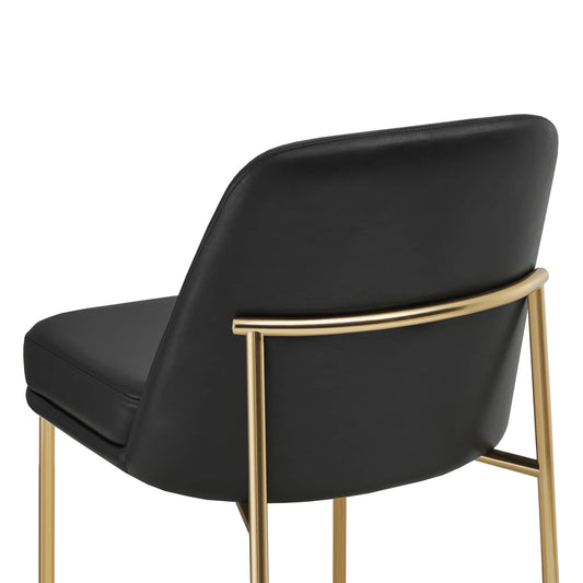 Counter Stools with Metal Base and Comfortable Backrest